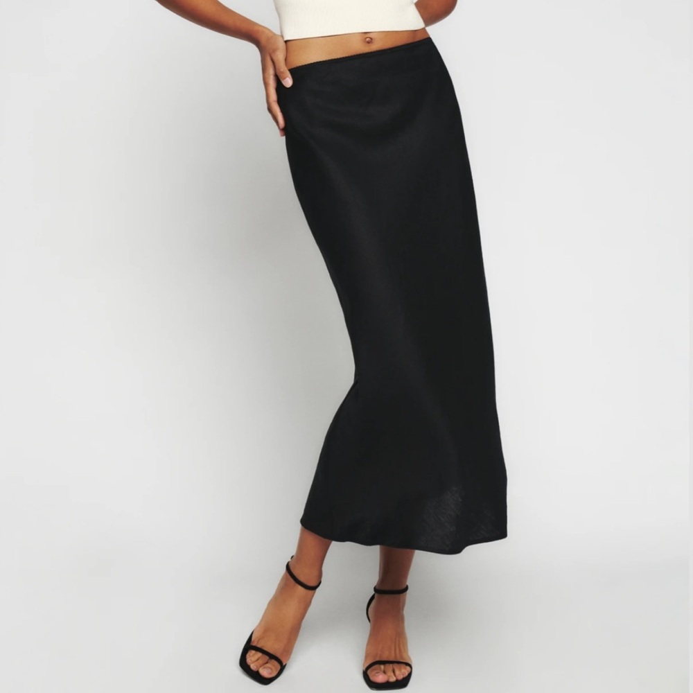 Reformation Layla linen skirt